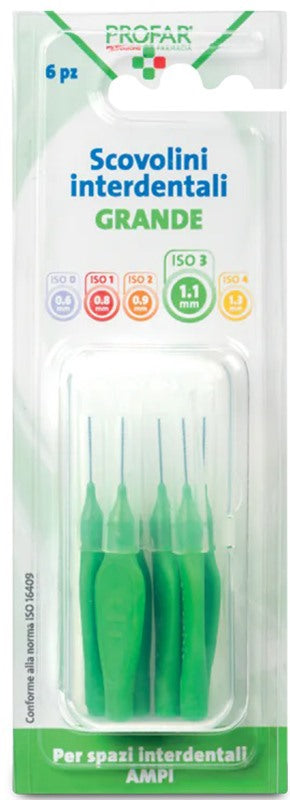 federfarma co profar scovolini verde 11 6 pezzi profar