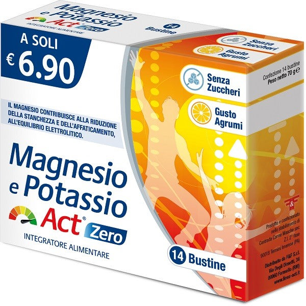 ff srl magnesio e potassio act zero 14 bustine ean 8058951700045