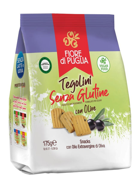 fiore di puglia fiore di puglia tegolini con olive 175 g ean 8015592795120