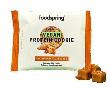 foodspring vegan protein cookie caramello salato 50 g foodspring ean 4260701921004