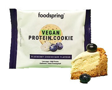 foodspring vegan protein cookie cheesecake al mirtillo 50 g foodspring ean 4260701920991