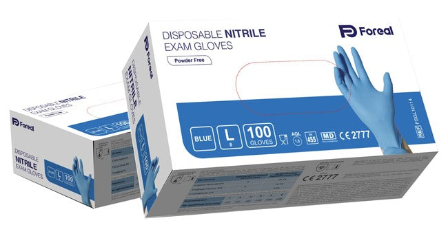 fosun trading italy lim guanto nitrile blu foreal senza polvere l 100 pezzi ean 6975054260608
