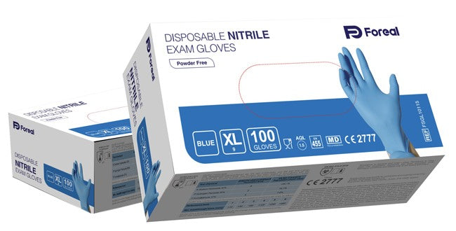 fosun trading italy lim guanto nitrile blu foreal senza polvere xl 100 pezzi ean 6975054260615