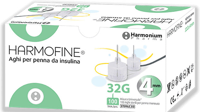 futura srl ago harmofine penna da insulina gauge 32 4mm 100 pezzi g w e ean 8055742000315
