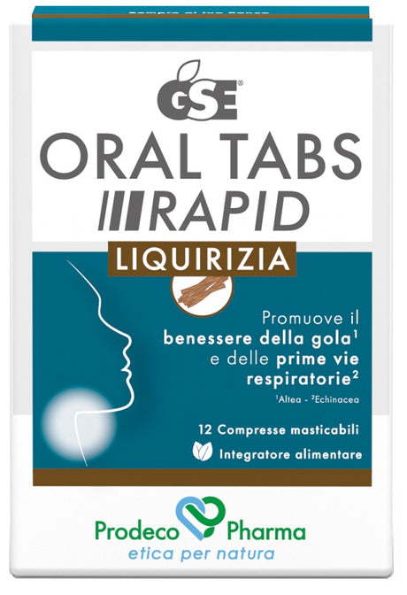gse gse oral tabs rapid liquirizia 12 compresse da 15 g gse ean 8057968092327
