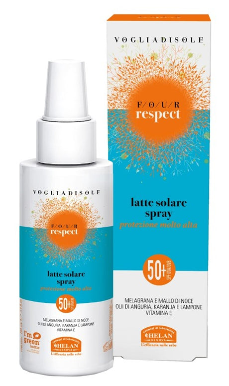 helan vogliadisole four respect latte solare spray spf50 viso e corpo 100 ml helan ean 8058774306479
