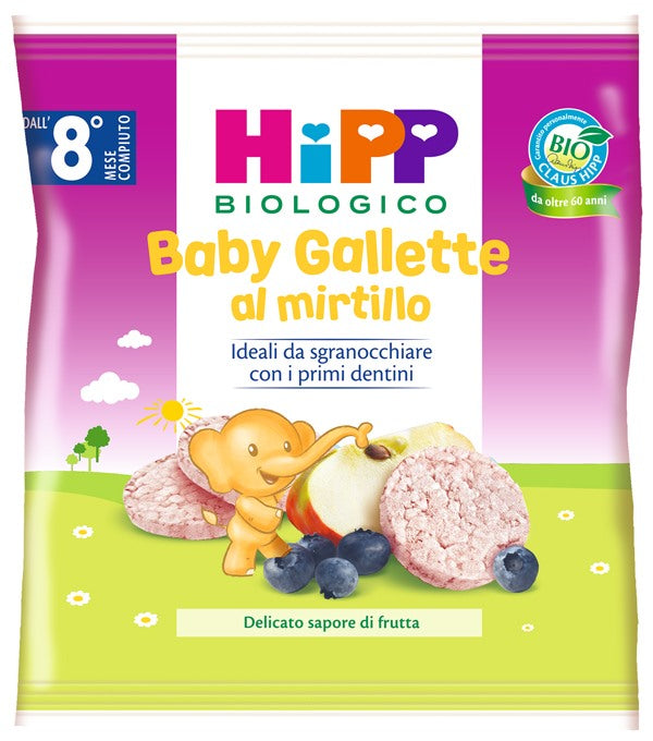 hipp italia hipp baby gallette di riso al mirtillo 30 g hipp ean 4062300377189