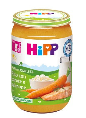 hipp italia hipp pappa pronta riso carote salmone 220 g hipp ean 4062300042087