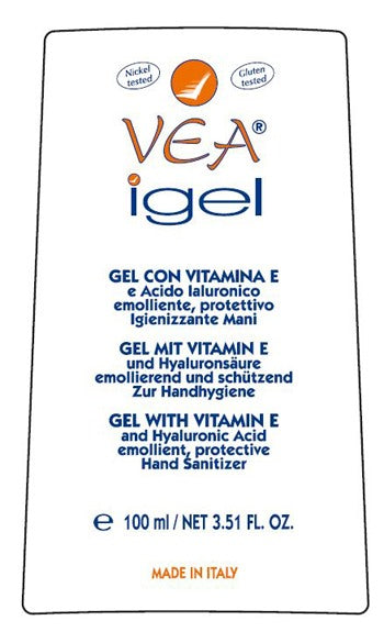hulka srl vea igel gel mani igienizzante vitamina e acido ialuronico 100 ml vea ean 8032638560559