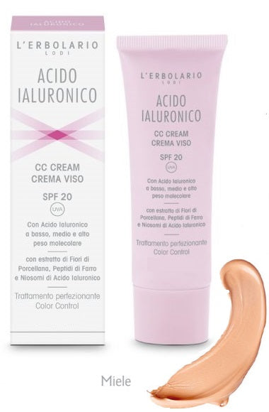 lerbolario acido ialuronico cc cream miele spf20 50 ml lerbolario ean 8022328106747