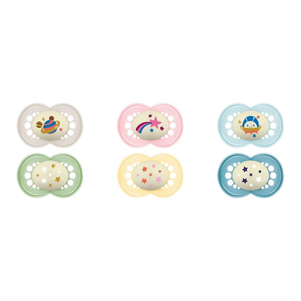 mam mam succhietto original night 6 mesi silicone 2 pezzi mam ean 9001616880698