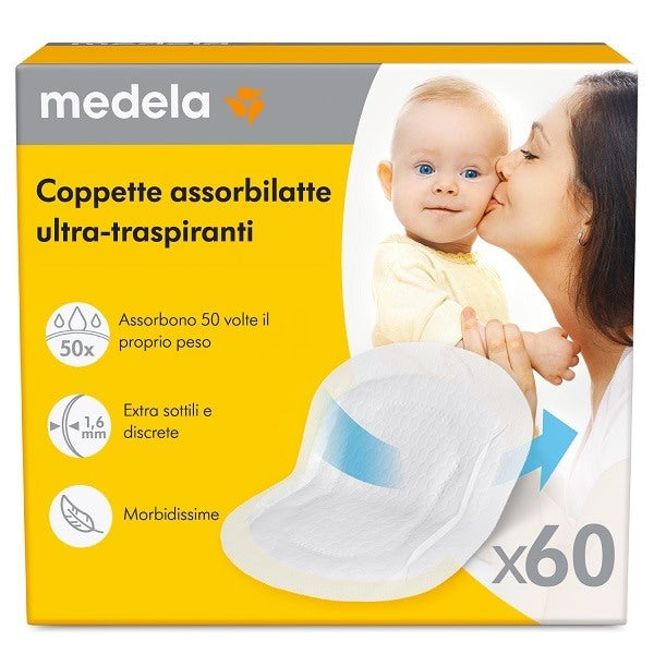 medela italia coppette assorbilatte ultra traspiranti 60 pezzi medela ean 7610472879887