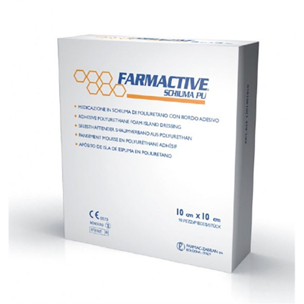 meds cerotto farmactive schiuma in poliuretano 10x10 cm 10 pezzi meds ean 8000246006059