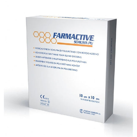 meds cerotto farmactive schiuma in poliuretano 10x10 cm 10 pezzi meds ean 8000246006059