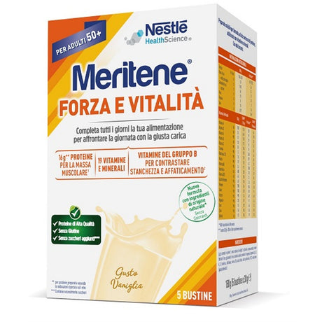 meritene meritene forza e vitalita vaniglia 5 bustine da 30 g meritene ean 8000300419702