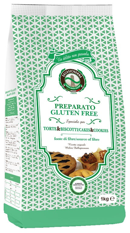 molino dallagiovanna g r v preparato gluten free speciale per torte biscotti 1 kg ean 8033772091046