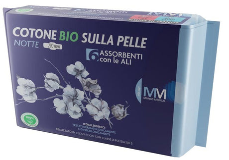 munus international munus medical assorbente notte con ali cotone bio sulla pelle 290 mm 6 pezzi munus ean 8056364167455