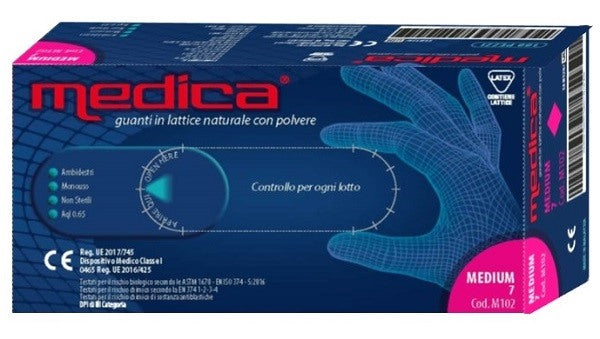 nacatur international imp exp medica guanto lattice nsterile con polvere dm misura m 100 pezzi ean 8033717820076