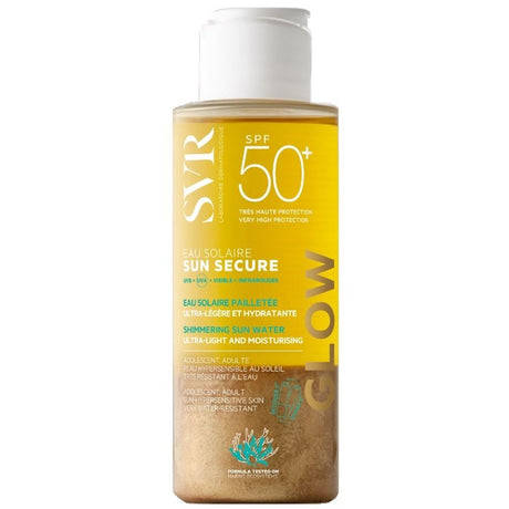 nessuno sun secure eau solaire glow spf50 acqua solare brillantini ultra leggera e idratante 100 ml ean 3662361005758