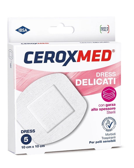 nova argentia ind farm dress delicati ceroxmed con garza alto spessore per pelli sensibili 10x10cm 5 pezzi ceroxmed ean 8033638956359
