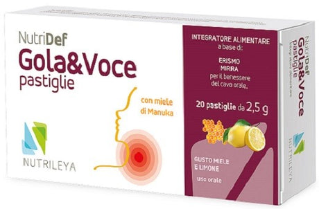 nutrileya nutridef gola voce miele e limone 20 pastiglie nutridef ean 8055728150379