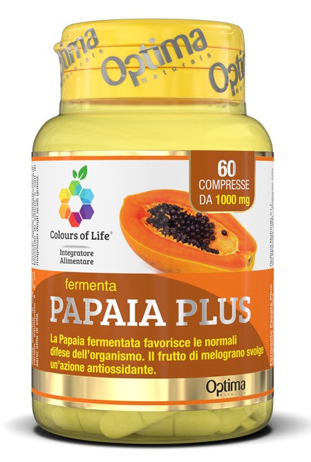 optima naturals colours of life fermenta papaia plus 60 compresse 1000 mg colours of life ean 8052432433453