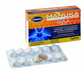 optima naturals srl manuka benefit gola throat 20 compresse masticabili optima ean 8052432431824