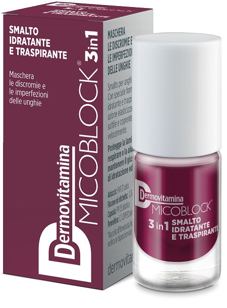 pasquali dermovitamina micoblock 3in1 smalto idratante traspirante prugna 5 ml dermovitamina ean 8032738386295