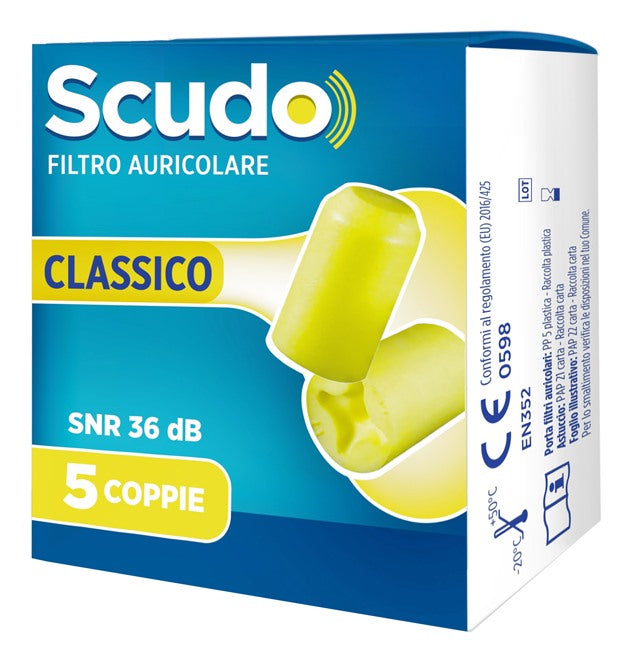 pasquali srl scudo filtro auricolare classico snr 36 db 7 12mm 5 paia pasquali ean 8032738384031