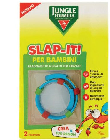 perrigo italia jungle formula slap it braccialetto anti zanzare per bambini 2 ricariche jungle ean 8004283138162
