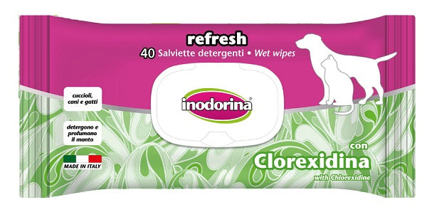 pet village srl inodorina salviette clorexidina 40 pezzi inodorina ean 8031398123097