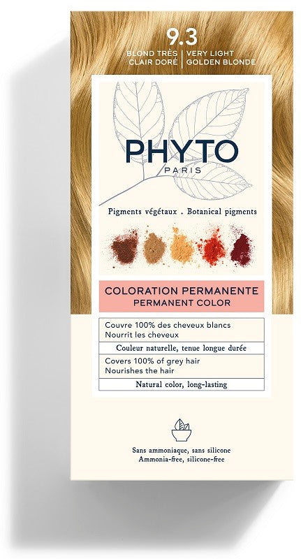 phyto laboratoire native it color kit 93 biondo chiarissimo dorato latte rivelatore 50 ml crema colorante 50 ml maschera protettiva colore 12 ml guanti phyto ean 3338221010568