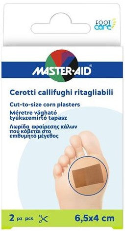 pietrasanta pharma cerotto callifugo master aid footcare ritagliabile 64x40 mm 2 pezzi b3 pietrasanta pharma ean 8032956146114