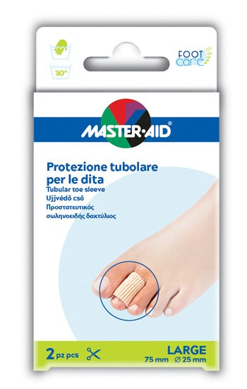 pietrasanta pharma protezione tubolare in gel master aid footcare elasticizzato large 75 cm 20 mm 2 pezzi c5 master aid ean 8032956144899