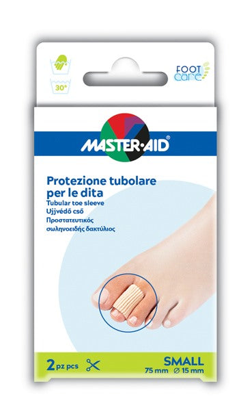 pietrasanta pharma protezione tubolare in gel master aid footcare elasticizzato small 75 cm 15 mm 2 pezzi c4 master aid ean 8032956144882