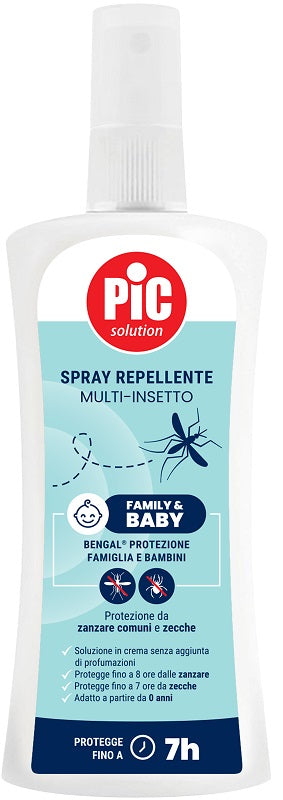 pikdare pic solution bengal family baby protezione famiglia e bambini spray repellente multi insetto 100 ml pic ean 8058090049593