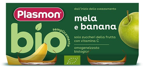 plasmon heinz italia plasmon omogeneizzato bio banana mela 2 vasetti x 80 g plasmon ean 8001040422281