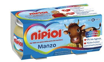 plasmon nipiol omogeneizzato manzo 120 g 2 pezzi nipiol ean 8001040093658