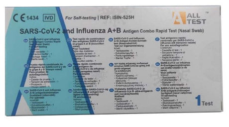 present more test antigenico rapido covid 19 alltest autodiagnostico determinazione qualitativa antigeni sars cov 2 e influenza ab in tamponi nasali ean 6936983105422