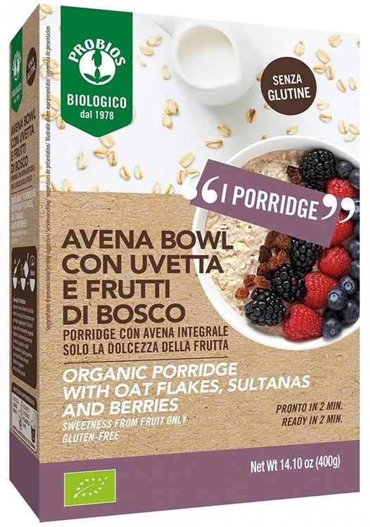 probios probios bio avena bowl frutti di bosco porridge con avena integrale 400 g probios ean 8018699026265