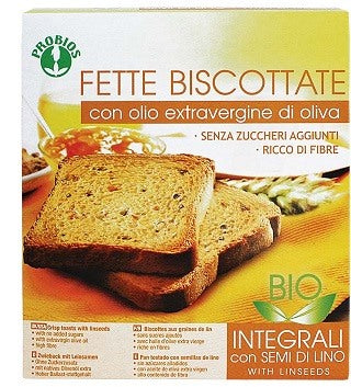 probios societa benefit fette biscottate integrali ai semi di lino senza zucchero 270 g probios ean 8018699013500
