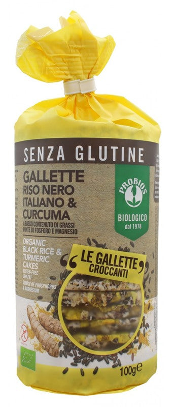 probios societa benefit probios gallette riso nerocurcuma 100 g probios ean 8018699024490