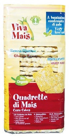 probios societa benefit viva mais quadrette di mais senza sale e senza lievito 130 g probios ean 8018699014422