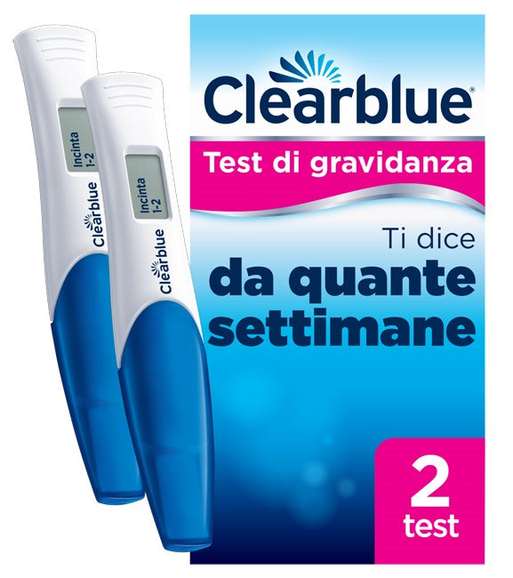 procter clearblu test di gravidanza clearblue con indicatore delle settimane 2 pezzi clearblue ean 4084500885561