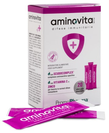 promo pharma aminovita plus difese immunitarie 20 stick pack x 25 g promopharma