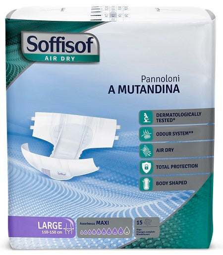 s i l c pannolino mutandina air dry soffisof maxi l 15 pezzi soffisof ean 8007300011226