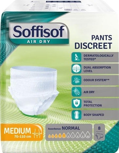 s i l c pannolone soffisof air dry pants discreet medium 8 pezzi ean 8007300009544