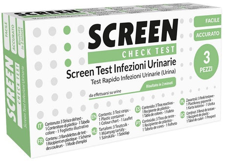 screen italia screen test leucociti sangue nitrito e proteina urina screen test infezioni vie urinarie 3 pezzi screen italia ean 8059015832856