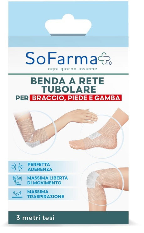 sofarmapiu benda a rete tubolare sofarmapiu per braccio piede e gamba 3 metri tesi sofarmapiu ean 8388766675680