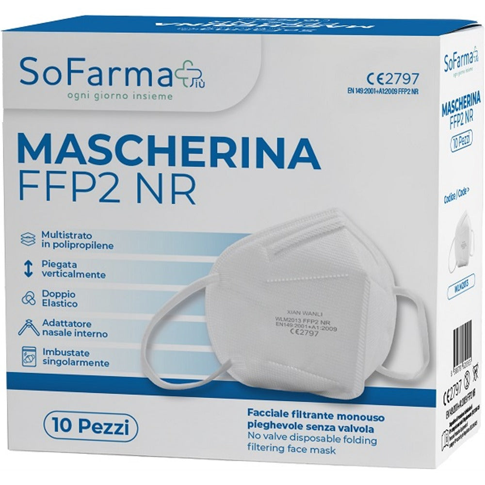 sofarmapiu mascherina ffp2 bianca 10 pezzi sofarmapiu sofarmapiu ean 8388781620955